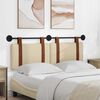 vidaXL Cabeceira Suspensa Liso Creme 130 x 55 x 5 cm PU Antigo