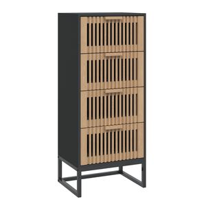 vidaXL Aparador alto 40x30x95 derivados de madeira preto
