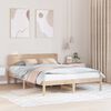 vidaXL Estrutura da Cama com cabeceira Natural 150 x 200 cm