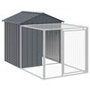 vidaXL Gaiola para galinhas com corredor antracite 117x201x123 cm a&ccedil;o galvanizado