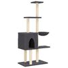 vidaXL &Aacute;rvore p/ gatos c/ postes arranhadores sisal 145cm cinza-escuro