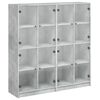 vidaXL Estante c/ portas 136x37x142 cm derivados madeira cinza cimento