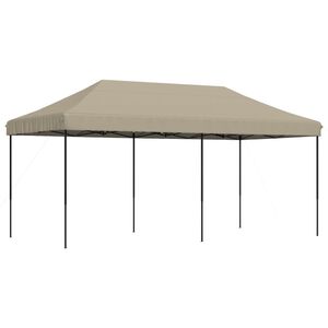 vidaXL Tenda p/ festas pop-up dobr&aacute;vel 580x292x315cm cinza-acastanhado