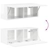 vidaXL Conjunto de Gabinete de Parede para TV 4 pcs Branco Brilhante