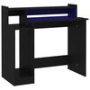 vidaXL Secret&aacute;ria com luzes LED 97x45x90 cm derivados de madeira preto