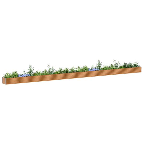 vidaXL Canteiro de jardim elevado 970 x 50 x 36 cm A&ccedil;o Galvanizado