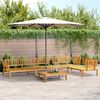 vidaXL 5 pcs conjunto de m&oacute;veis de paletes p/ jardim ac&aacute;cia maci&ccedil;a