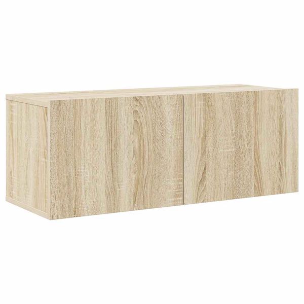 vidaXL 8pcs conjunto de m&oacute;veis de TV derivados madeira carvalho sonoma