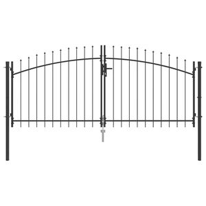 vidaXL Port&atilde;o Duplo WOERDEN 299,5 x 149,5 cm A&ccedil;o Cinzento Tranc&aacute;vel