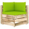 vidaXL 9 pcs conj. lounge jardim c/ almofad&otilde;es madeira impreg. verde