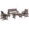 vidaXL 4 pcs conjunto lounge de jardim madeira de abeto maciça