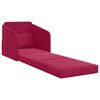 vidaXL Sof&aacute;-Cama Vinho Vermelho 65 x 80 x 83 cm Veludo