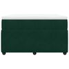 vidaXL Cama boxspring com colch&atilde;o 120x190 cm veludo verde-escuro