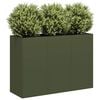 vidaXL Vaso floreira 120x40x80 cm a&ccedil;o laminado a frio verde