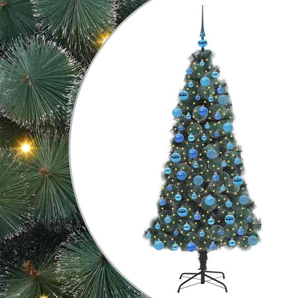 vidaXL &Aacute;rvore de Natal Artificial Iluminada com Conjunto de Bolas PET
