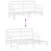 vidaXL Estrutura de cama de dia Branco 75 x 190 cm A&ccedil;o revestido a p&oacute;