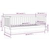 vidaXL Sof&aacute;-cama 100x200 cm madeira de pinho maci&ccedil;a cinzento