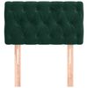 vidaXL Cabeceira de cama veludo 80x7x78/88 cm verde-escuro