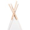 vidaXL Tenda teepee infantil c/ saco 120x120x150cm pele p&ecirc;ssego branco