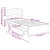 vidaXL Cama com Armazenamento Branco 90 x 200 cm Madeira processada