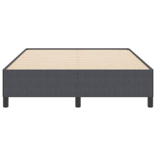 vidaXL Cama Box Cinza Escuro 160 x 200 cm Veludo