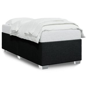 vidaXL Estrutura de cama sem colch&atilde;o 80x200 cm tecido preto