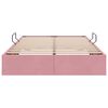 vidaXL Cama com Armazenamento Rosa 120 x 200 cm Veludo