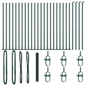 vidaXL Cerca de Arame Soldado com Base de Concreto 50 x 1,4 m (L x A)
