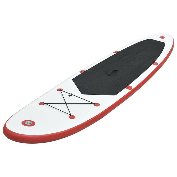 vidaXL Prancha de paddle SUP insuflável vermelho e branco
