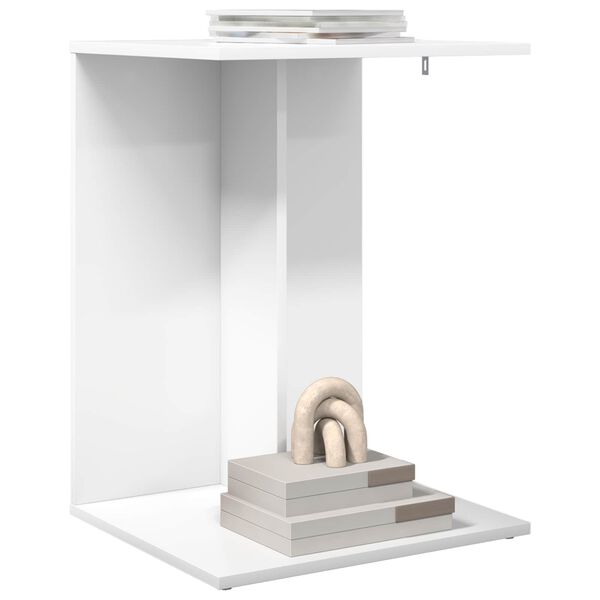 vidaXL Mesa Lateral Branco 45 x 40 x 62,5 cm Madeira processada