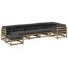 vidaXL 7 pcs conjunto sof&aacute;s de jardim c/ almofad&otilde;es pinho impregnado