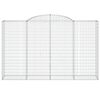 vidaXL Cestos gabi&atilde;o arqueados 9pcs 300x50x180/200cm ferro galvanizado