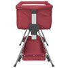 vidaXL Cama de beb&eacute; com colch&atilde;o tecido de linho vermelho