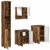 vidaXL Conjunto de M&oacute;veis para Banheiro com porta 4 pcs Madeira Antiga