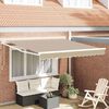 vidaXL Toldo Retr&aacute;til Bege 350 x 250 cm Poli&eacute;ster e Alum&iacute;nio