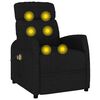 vidaXL Poltrona de massagens el&eacute;trica tecido preto