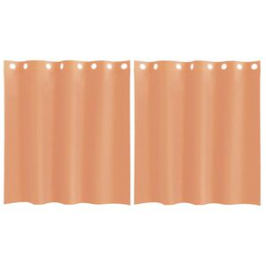 vidaXL Cortinas de voile com ilh&oacute;s 2 pcs terracota