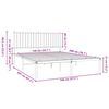 vidaXL Estrutura de cama com cabeceira e p&eacute;s 75x190 cm metal branco