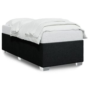 vidaXL Estrutura de cama sem colch&atilde;o 80x200 cm tecido preto