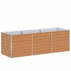 vidaXL Canteiro de jardim elevado Marrom Claro 240 x 80 x 77 cm