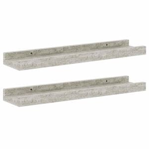 vidaXL Prateleiras de parede 2 pcs 40x9x3 cm cinzento cimento