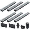 vidaXL Canais de drenagem 6 pcs a&ccedil;o galvanizado 6 m