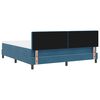 vidaXL Cama Box com colch&atilde;o Azul Escuro 180 x 200 cm Veludo