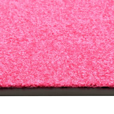 vidaXL Tapete de porta lavável 90x120 cm rosa