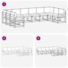 vidaXL Conjunto de Sof&aacute;s para Exterior 10 pcs Natural e Bege