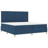 vidaXL Cama Box Spring LED com colch&atilde;o Azul 200 x 200 cm tecido