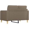 vidaXL Sof&aacute; de 2 lugares tecido 120 cm cinzento-acastanhado