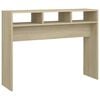 vidaXL Mesa consola 105x30x80 cm derivados de madeira carvalho sonoma