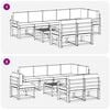 vidaXL Conjunto de Sof&aacute;s para Exterior 9 pcs Cinza Natural e Claro