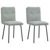 vidaXL Cadeiras de jantar 2 pcs veludo cinzento-claro